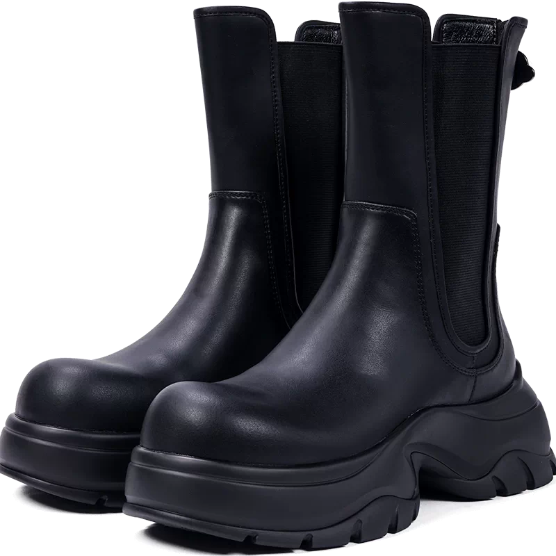 新品】littlegood复古烟筒靴女2023新款厚底马丁靴潮酷-Taobao Singapore 