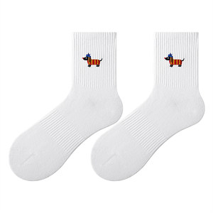
[Dog Party] Zimo Embroidered Socks Men's Gift Box Pure Cotton Yarn Teenage High School Students Student Stockings