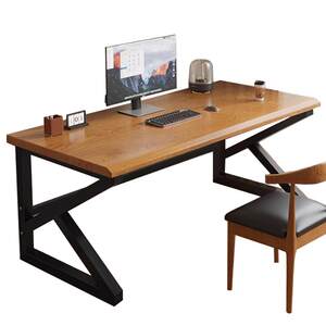 
Solid wood double computer desk desktop home bedroom simple desk office desk rectangular workbench e-sports table