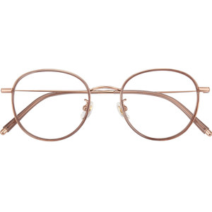 
Ultra-light pure titanium small round frame glasses for myopia women can match with height-number Japanese retro thin frame eye frame eye high-end