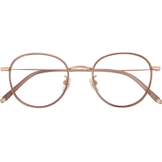 
Ultra-light pure titanium small round frame glasses for myopia women can match with height-number Japanese retro thin frame eye frame eye high-end