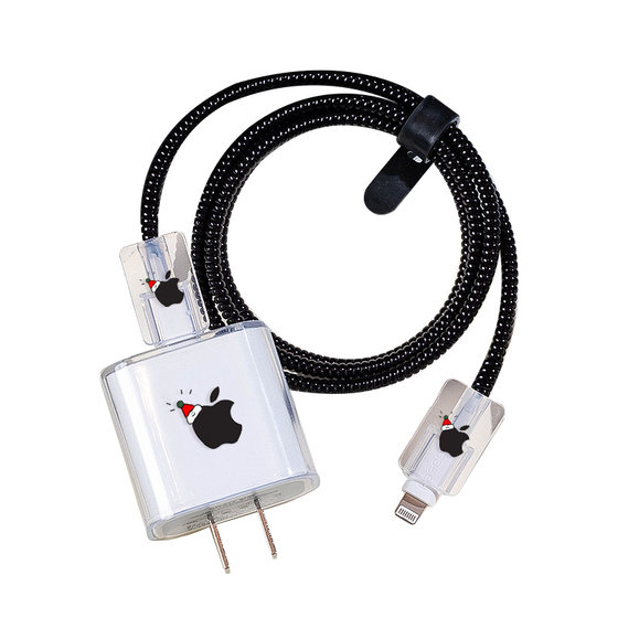 
Apple 17 data cable protective cover suitable for 20Wiphone16 charger protective shell transparent 15promax mobile phone charging cable protective buckle 40W charging head silicone shell anti-cat bite and anti-break