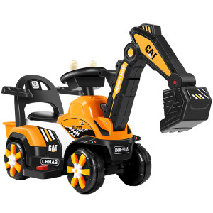 Children's excavator can take a person with a boy toy car charging and riding an electric digging hook machine super large -scale engineering vehicle
