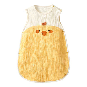 
Baby sleeping bag spring and summer thin baby puff gauze vest belly protection sleeping bag air-conditioned room children's sleeping anti-kick artifact