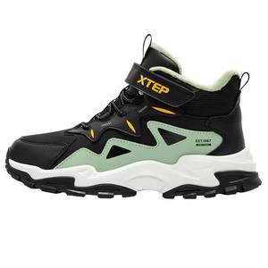 
Xtep children's shoes for boys' cotton shoes for children's autumn and winter new big children's versatile comfortable and warm boys' velcro shoes
