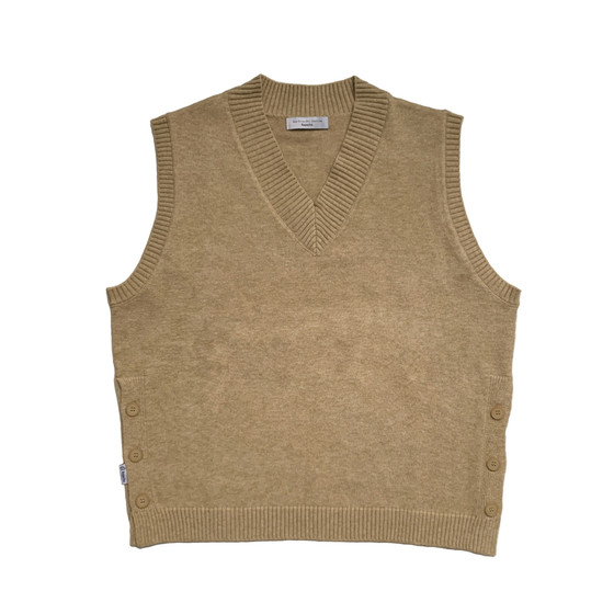 
Japanese retro college style V-neck knitted vest for men and women in autumn and winter solid color couple sleeveless vest vest bottoming shirt