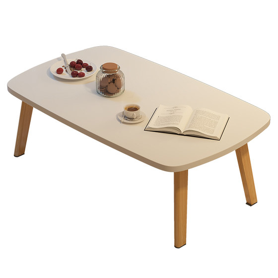
Small apartment foldable tea table living room household solid wood small table simple modern bedroom small low table simple tea table