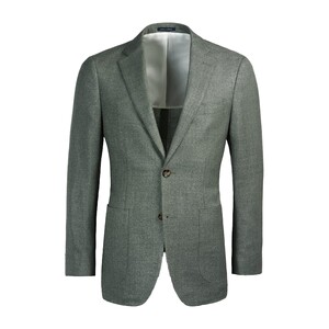 
Outlet SUITSUPPLY-Havana green wool, silk, linen and cashmere blended business casual men's suit top