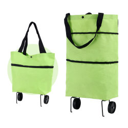 Shopping bag with wheels foldable grocery shopping cart