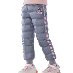 
Girls' down pants, winter wear, new children's pants, duck down thermal pants, outer wear, casual pants for middle and large children, ski pants