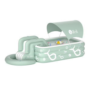 Family Children with inflatable swimming pool family thick slide children large outdoor family adult baby babies play buckets