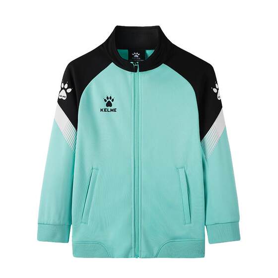 KELME children's knitted training jacket, casual stand up collar top, football sports cardigan jacket, autumn