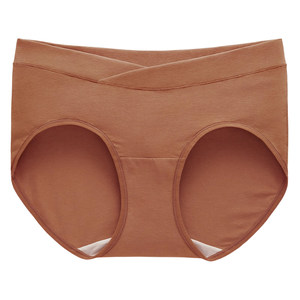 Maternity -choa 7A Antibacterial Maternity Women's Underwear Pregnancy During the mid -to -late stages of pure cotton low waist, low waistless marks, long bottom crotch autumn and winter models
