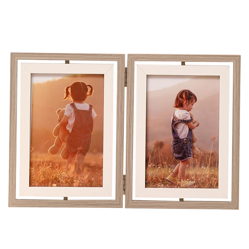 创意双折双面旋转照片折叠相框摆台定制相册5 6 7寸情侣纪念礼物-Taobao 