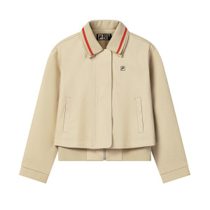
FILA official women's woven jacket 2026 spring new fashion casual design loose top