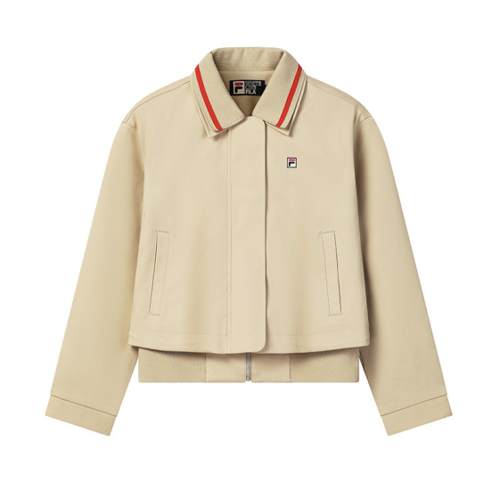 
FILA official women's woven jacket 2026 spring new fashion casual design loose top