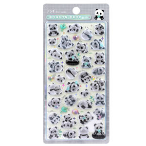 
Japanese cute animal panda three-dimensional relief sticker small nosega children girl mobile phone case decoration crystal sticker
