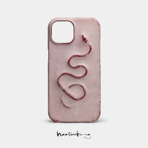 Dark Red Snake Embossed – Skin Pro/Plus/Max/Air – 17, 16, 15, 14, 13 iPhone Case