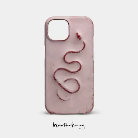 Dark Red Snake Embossed Phone Case – Fashionable Skin Pro/Plus/Max/Air  – iPhone 17, iPhone 16, iPhone 15, iPhone 14, iPhone 13