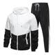 Men's jacket set, sporty green trend, handsome and fashionab