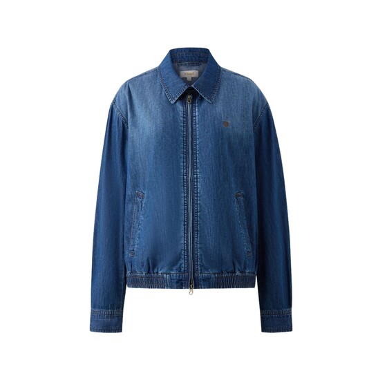 
[100% cotton] Eland short jacket zipper denim jacket winter new style