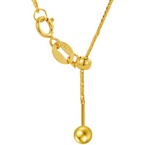 
Pure 18k gold needle type universal chain color gold beaded Chopard chain necklace for women adjustable rose gold au750 accessories