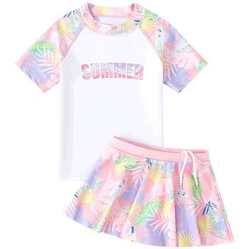 Children's new summer split girl professional training swimwear
