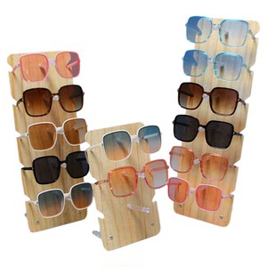 
Glasses display shelf sunglasses high-transparent acrylic solid wood floor-standing vertical decorative shelf glasses store storage rack