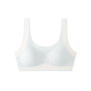 
Suyiyi Bra Junior High School Underwear Girls Breathable Sports Vest Adolescent Seamless Fixed Cup Light and Soft