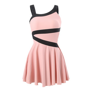 
2025 new women's swimsuit suspender skirt style solid color sexy slim swimming high-end hot spring one-piece swimsuit