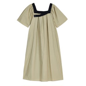 
ellieluke maternity dress summer pregnancy wear small skirt square collar French long dress summer