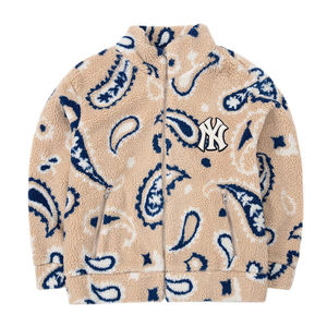 MLB couple coat men and women NY cashew flowers, wind and warmth, lamb cashmere casual jacket 3AFDI0126
