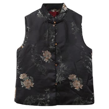 
Yibu middle-aged and elderly mothers wear national style vest winter clothes new thickened warm vest foreign style grandma large size top