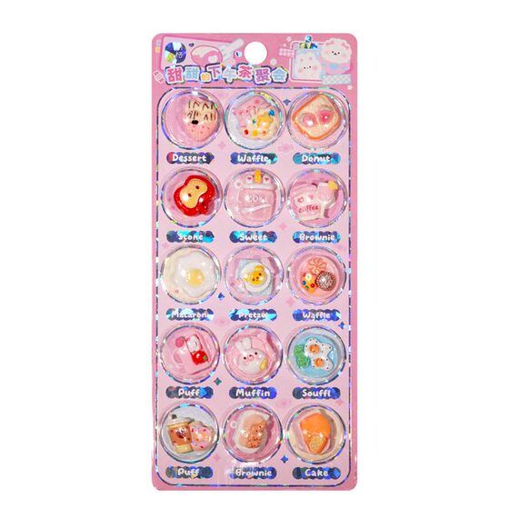 
Cute animal food 3D three-dimensional shaking stickers for children diy fun embossed mobile phone case stationery decoration stickers