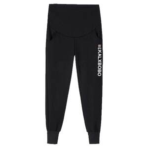 Pregnant women's pants for spring, autumn, and winter wear, casual sweatpants, leggings, loose fit, oversized, belly support pants, and thick fleece maternity clothing