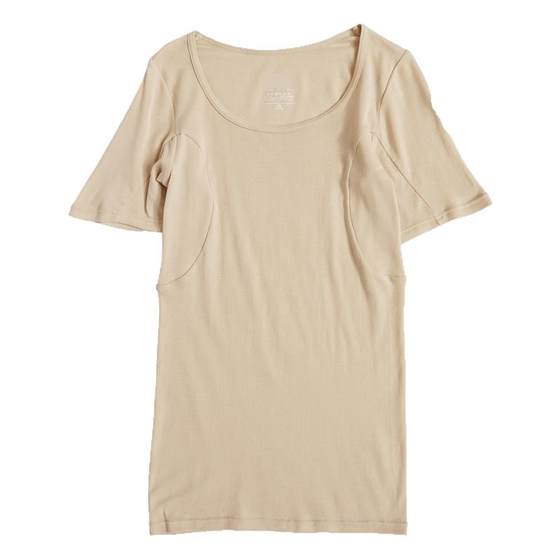 
Two free shipping Japanese new women's pure cotton sweat-absorbing layer quick-drying short-sleeved round neck vest base shirt underwear N167