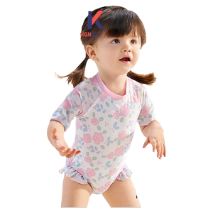 
Boys swimsuits and trousers children's original yarn sun protection and split baby swimsuit summer new one-piece swimsuit 3-6 years old girl