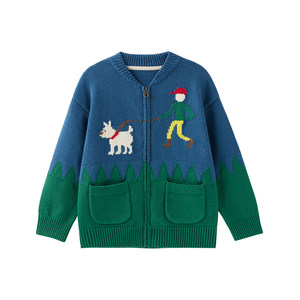 soyo Sheyu Liangkuang children's clothing retro cute children's jacket spring and autumn knitted cardigan boys spring and girls sweater