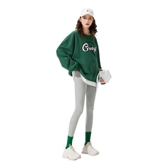 
Zhengzhicai Maternity Leggings Winter Plush Outerwear Slimming High-Waist Belly Support Pants Autumn and Winter Maternity Cotton Belly Support Pants