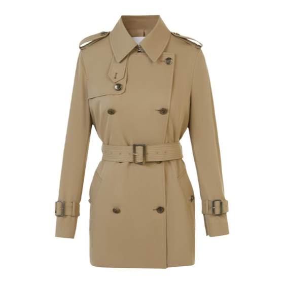 
[Langzi Basic Wardrobe] French retro shoulder high-end temperament jacket design autumn new trench coat for women
