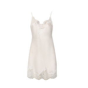 
DPLAYSWEET French light luxury white positioning lace suspender skirt nightgown women's atmosphere sexy satin pajamas