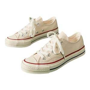 
Renben canvas shoes women's large size 41-43 spring and autumn beige breathable sneakers flat low-cut white shoes casual trendy shoes