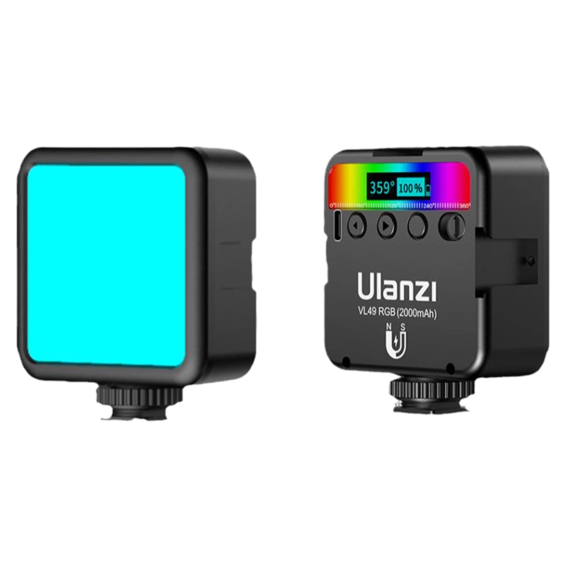 Ulanzi优篮子LT028 双色温40W掌上COB灯直播补光灯内置电池便携式摄影灯