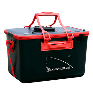 Thickened and non -folding fish barrel roads, latch double -layer hard -shell live fish barrel buckets, fishing barrel integrated fishing barrel fish box
