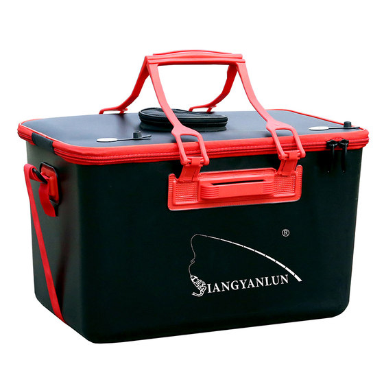 Thickened and non -folding fish barrel roads, latch double -layer hard -shell live fish barrel buckets, fishing barrel integrated fishing barrel fish box
