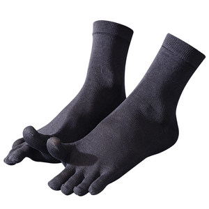 Hengyuanxiang five -finger socks men's cotton socks summer thin stockings breathable business middle socks and stockings light cotton male short socks
