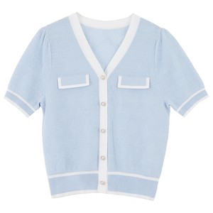 Lavinia Summer Summer thin Vedic Vedic Fresh Fresh Fragrance Bisert Short -sleeved Caddy Girl O33Z114
