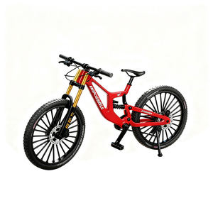 
Three Pants V10 Mountain Bike Model Simulation Soft Tail Double Shock Absorption Movable Children's Mini Bike Model