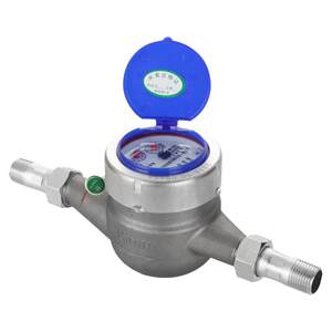 
304 stainless steel threaded buckle rotor wet corrosion-resistant acid and alkali anti-freeze and explosion-proof water meters for household use