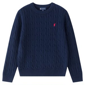 
POLOWALK Children's Clothing Boys and Girls' Twist Sweater 2025 Autumn New Paul Children's Cotton Pullover Knitted Sweater